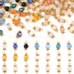 50Pcs Alloy & Glass Pendants&nbsp;PALLOY-YW00191-03