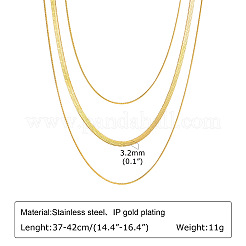 Stainless Steel 3 Layer Necklaces&nbsp;PW-WGEABAF-01