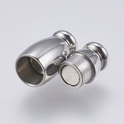 変色しにくい304ステンレススチール製のマグネット留め具と接着端  花瓶  ステンレス鋼色  13x5mm  穴：2mm&nbsp;STAS-O114-018P