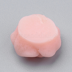 樹脂カボション  花バラ  ライトサーモン  10x5mm  ボトム：7~8mm&nbsp;CRES-Q197-29P