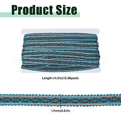 14.5M Polyester Lace Trim Ribbon&nbsp;OCOR-WH0101-244C