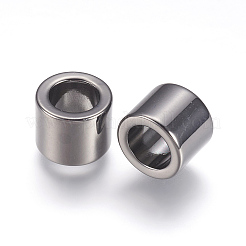 304ステンレススチールビーズ  大穴ビーズ  コラム  ミックスカラー  10x8mm  穴：6.5mm&nbsp;STAS-E144-027