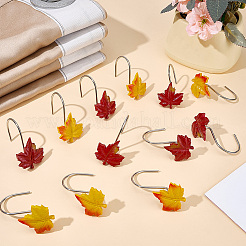 12Pcs Leaf Resin Shower Curtain Hook&nbsp;AJEW-SP0006-01B
