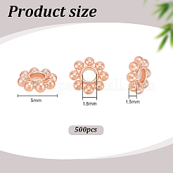 500Pcs Alloy Daisy Spacer Beads&nbsp;FIND-PH0059-80