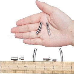 チューブ 304 ステンレススチール バヨネット留め金  ジュエリーパーツ  ステンレス鋼色  28x5.5~7mm  穴：4~5mm  6セット /箱&nbsp;STAS-UN0008-38P