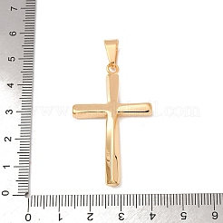 304ステンレスペンダント  クロス  ツイスト  PVD真空メッキ  長持ちメッキ  ゴールドカラー  44.5x27x4mm  穴：7.5x5mm&nbsp;STAS-P421-08G