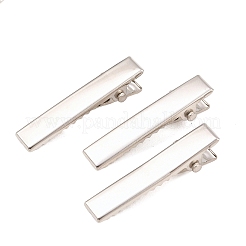 鉄ヘアアクセサリーパーツ  ワニのヘアクリップパーツ  プラチナ  32x6mm&nbsp;MAK-R001-13