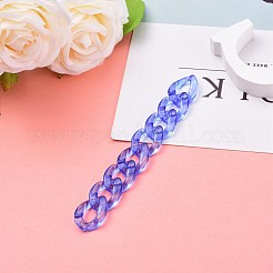 Handmade Transparent Acrylic Curb Chains&nbsp;AJEW-JB00833-02