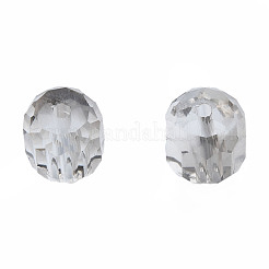 透明ガラスビーズ  混合図形  濃いグレー  7~10x7~10x5~9.5mm  穴：1~1.5mm&nbsp;EGLA-N002-49-A03