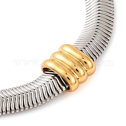 304 Stainless Steel Flat Snake Chain Bracelets for Women&nbsp;BJEW-G711-06GP