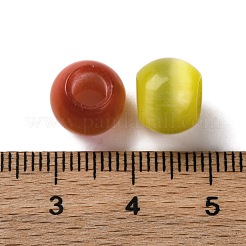 キャッツアイビーズ  大穴ビーズ  ラウンド  ミックスカラー  8.5x10x10mm  穴：4mm&nbsp;CE-Z002-02