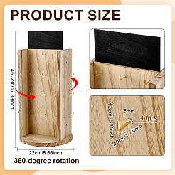 Wooden Earring Display Stand&nbsp;EDIS-WH0016-083B