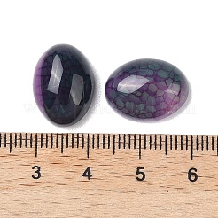 天然の龍の静脈はカボションを瑪瑙  染め＆加熱  オーバル  インディゴ  16~16.5x12.3~12.5x7mm&nbsp;G-C132-01
