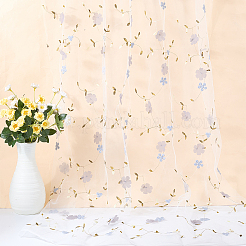 3D Flower Milk Fiber Embroidery Fabric&nbsp;AJEW-WH20006-241B