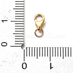 925スターリングシルバーカニカン  ゴールドカラー  9x4x4mm  穴：1.5mm&nbsp;STER-U009-11G