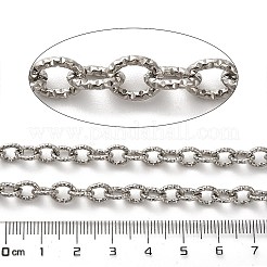 304ステンレススチールアズキチェーン  溶接されていない  ステンレス鋼色  8x6x1mm&nbsp;CHS-A016-01P-A