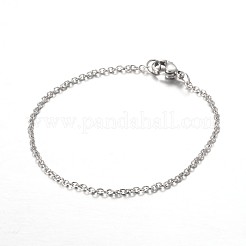 Tarnish Resistant Stainless Steel Cable Chain Bracelets&nbsp;BJEW-JB01930