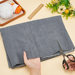 コーデュロイキンテッドリブ生地  衣料品用  濃いグレー  156x0.05cm&nbsp;DIY-WH0002-68C