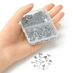 200Pcs 5 Sizes 304 Stainless Steel Stud Earring Findings&nbsp;STAS-YW0001-74P