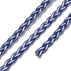 3 プライ pu レザー編組コード  フラット  ブルー  5x1.5mm  約107.17ヤード（98m）/バンドル&nbsp;OCOR-Q059-01A
