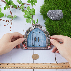 Wooden Fairy Door Sculpture&nbsp;DIY-WH0430-364