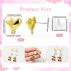 20Pcs Alloy Stud Earring Findings&nbsp;FIND-SC0019-22