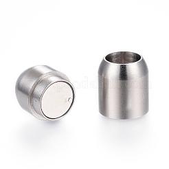 Tarnish Resistant 304 Stainless Steel Magnetic Clasps with Glue-in Ends&nbsp;STAS-G101-34P