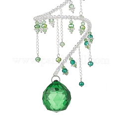 Glass Teardrop Hanging Suncatchers&nbsp;HJEW-TA00413-01