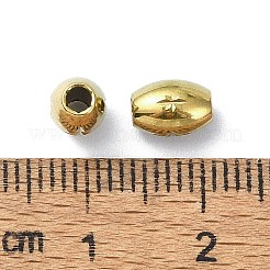イオンプレーティング（IP）316ステンレススチールビーズ  星と楕円  18KGP本金メッキ  7x5mm  穴：2mm&nbsp;STAS-H191-06G