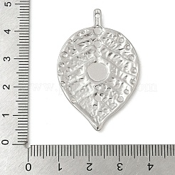 304ステンレスペンダント  葉  ステンレス鋼色  43.5x28x2mm  穴：1.6mm&nbsp;STAS-D127-20A-P