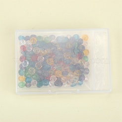 10色ガラスビーズ  多面カット  ロンデル  ミックスカラー  8x6mm  穴：1mm  20個/カラー&nbsp;EGLA-SZ0001-41
