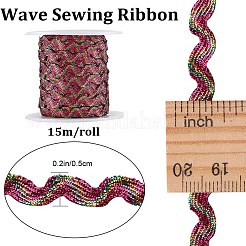 1Pc Sparkle Wavy Polyester Ribbons&nbsp;OCOR-GF0003-01B