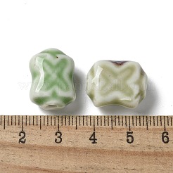 手作りの陶器ビーズ  ナゲット  ミックスカラー  17~18x12.5~13.5x8.5~9.5mm  穴：2mm&nbsp;PORC-L080-E