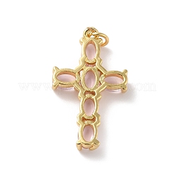 Rack Plating Brass Micro Pave Cubic Zirconia Pendants&nbsp;X-KK-A160-02G