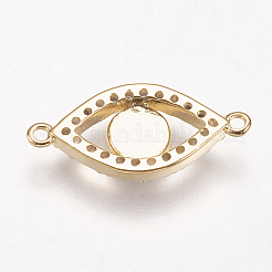 Brass Micro Pave Cubic Zirconia Links&nbsp;KK-L161-08G