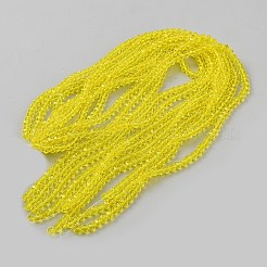 透明ガラスビーズ連売り  ロンデル  多面カット  きいろ  6x4.5mm  穴：1.2mm  約88個/連  16.14''（41センチメートル）&nbsp;GLAA-TAC0008-24