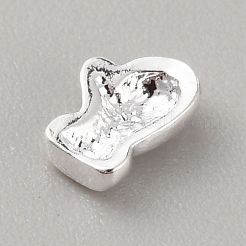 クリスマステーマの合金カボション  ネイルアートの装飾の付属品  銀  手袋の模様  6.5x5x1.5mm&nbsp;DIY-WH0430-074G-S
