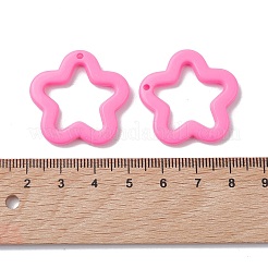 オペークアクリルパーツ  スター  ショッキングピンク  28.5x29.5x4mm  穴：1.8mm  約349個/500g&nbsp;MACR-M042-02G