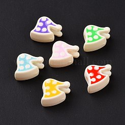 ラバー加工アクリルヨーロッパビーズ  エナメル  大穴ビーズ  帽子  ミックスカラー  11x12x7.3mm  穴：4.3mm&nbsp;SACR-E009-04