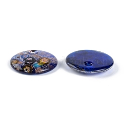 Handmade Silver Foil Lampwork Pendants&nbsp;FOIL-S116-2-B