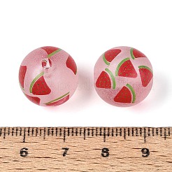 Transparent Frosted Acrylic Beads&nbsp;FACR-T008-03-M