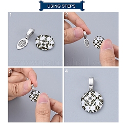 Tibetan Style Alloy Glue-on Flat Pad Bails&nbsp;LS-LF10728Y-NF