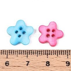 4-Hole Dyed Freshwater Shell Buttons&nbsp;SHEL-T020-27