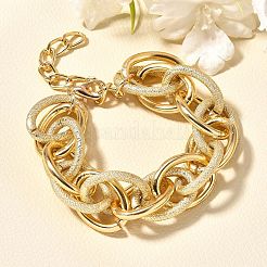 Punk & Hiphop Style Alloy Rolo Chains Link Bracelets for Women Men&nbsp;LS-BJEW-K270-01G