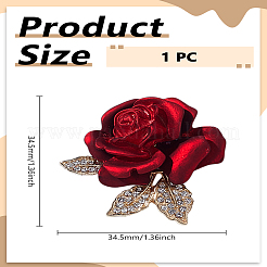 1Pc Rose Enamel Pins&nbsp;JEWB-LP0006-01