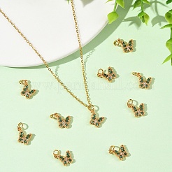 SHEGRACE Brass Micro Pave Cubic Zirconia Charms&nbsp;XGRQ5K456-628G-G