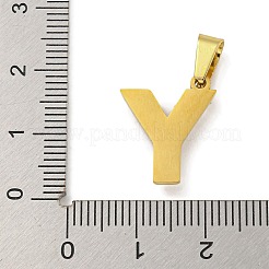 イオンプレーティング（IP）304ステンレスペンダント  ABSの模造パールと  文字y  17x14x3.5mm  穴：6x3mm&nbsp;STAS-U024-01Y