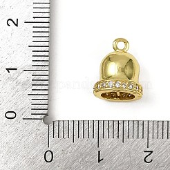 Brass Micro Pave Cubic Zirconia Pendants&nbsp;KK-M322-25G