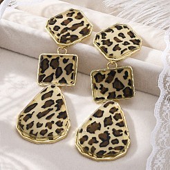 Alloy acrylic Dangle Stud Earrings&nbsp;LS-EJEW-M075-01G-05