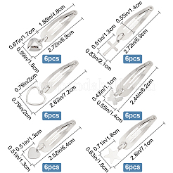 36Pcs 6 Style Iron Snap Hair Clips&nbsp;PHAR-CP0001-08